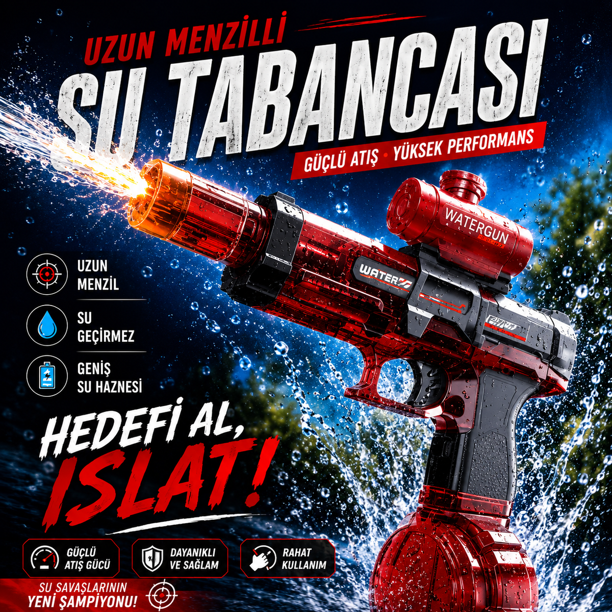 Şarjlı Otomatik Su Tabancası